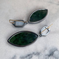 Dendritic Agate and Moss Agate Earrings